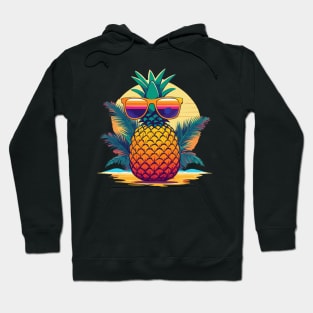 Simplistic pineapple wearing oversized sunglasses Hoodie